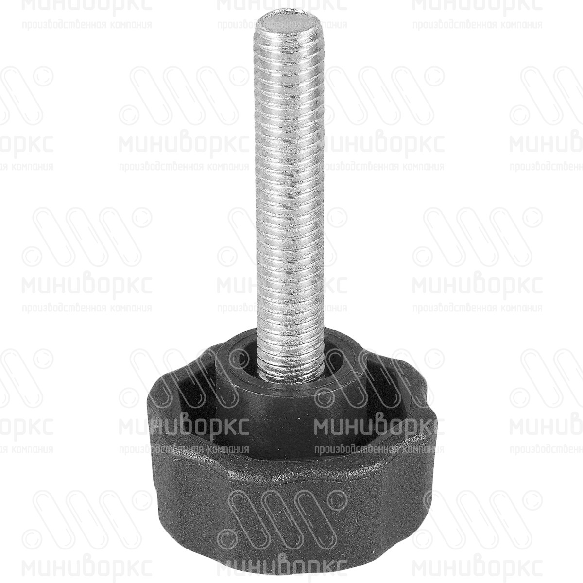 Фиксатор пластиковый с рукояткой m6x45 25 – Ф25М6-45ЧС | картинка 1