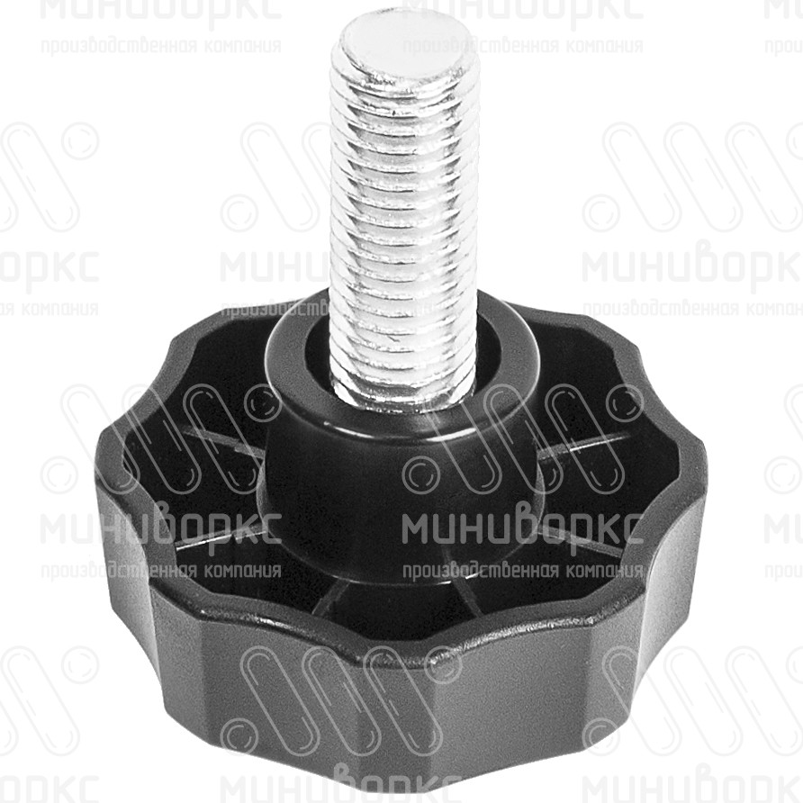 Фиксатор пластиковый с рукояткой m12x30 50 – Ф50М12-30ЧС | картинка 1
