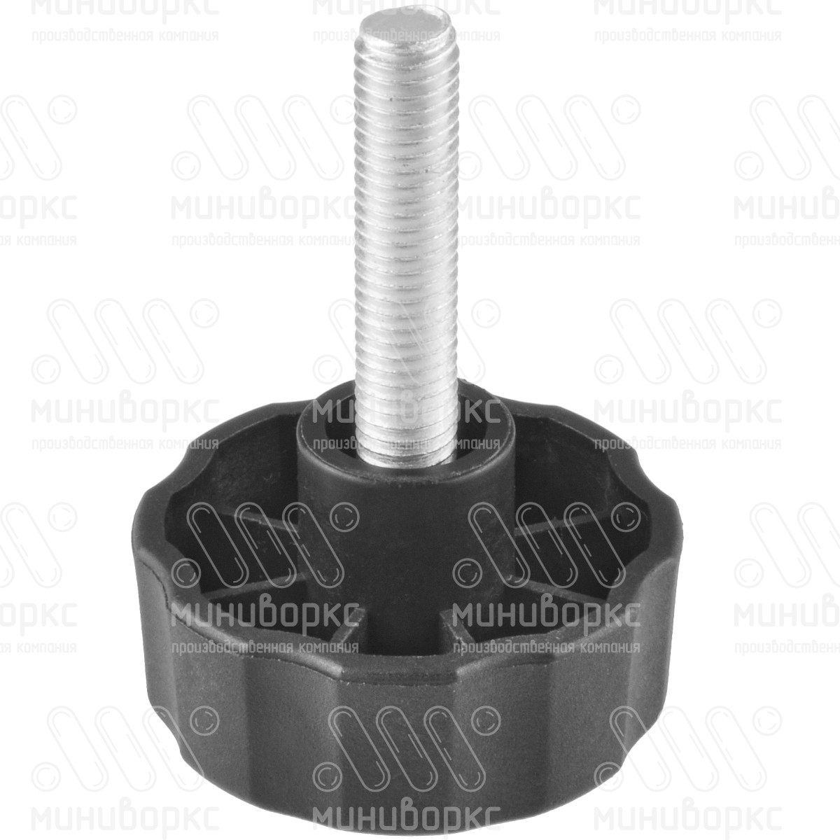 Фиксатор пластиковый с рукояткой m6x15 42 – Ф42М6-15ЧС | картинка 1
