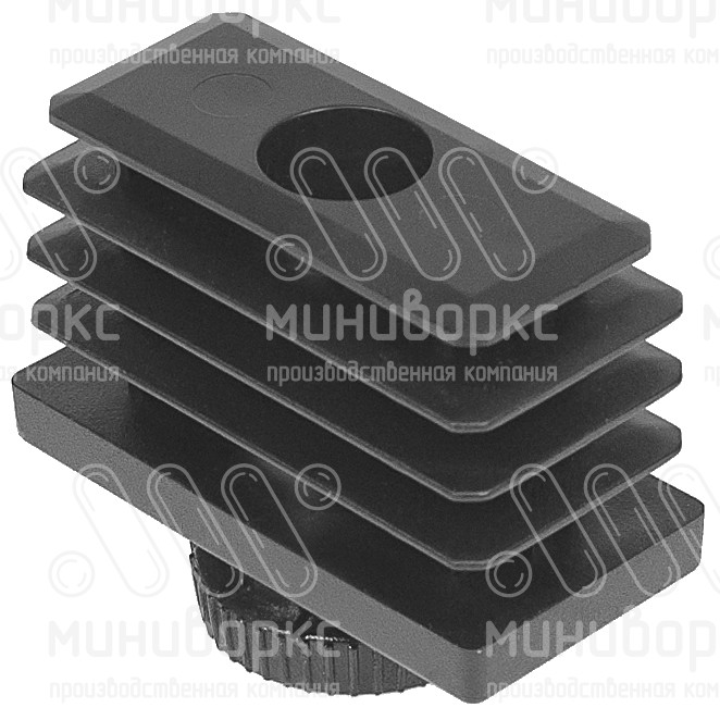 Комплекты прямоугольных заглушек с опорами 50x25 – 25-50M8.D25x30B | картинка 2