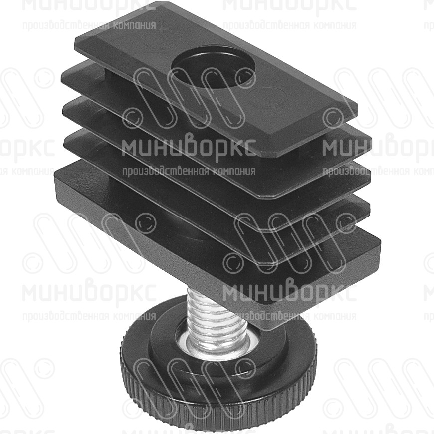 Комплекты прямоугольных заглушек с опорами 50x25 – 25-50M8.D32x35 | картинка 1