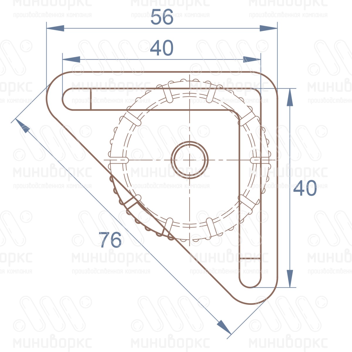 Комплекты опор для уголков и резьбовых опор m10x30 32 – U40-40M10.D32x30 | картинка 6